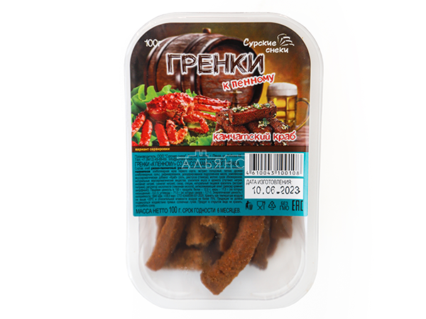 Сурские гренки Камчатский краб (100 гр) в Энгельсе