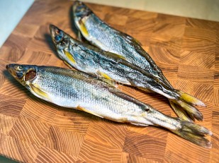 Щука вяленая (ТРАВЯНКА): Корюшка без икры вяленая ГОСТ (крупная)