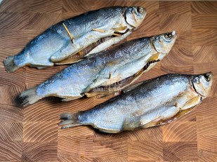 Горбуша теша (брюшки) холодного копчения: Пелядь вяленая крупная потрошеная